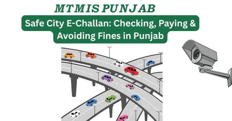 A image showing running vehicle and a safe city e-challan camera monitoring the traffic.